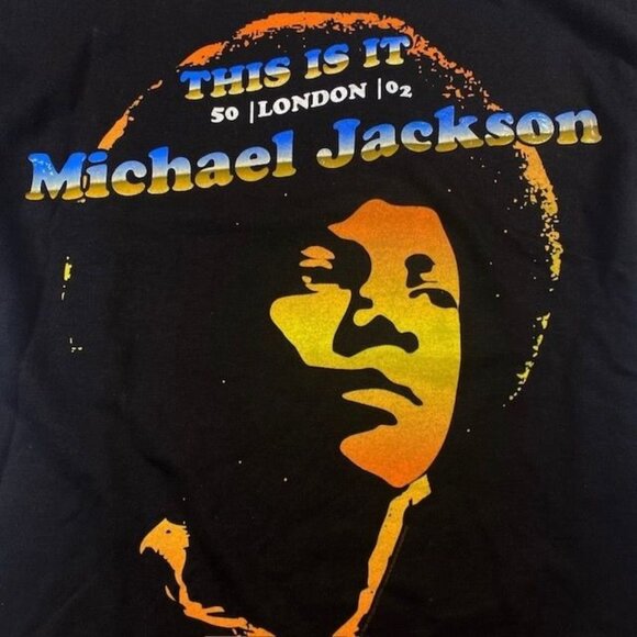 NWOT Michael Jackson This Is It 50 London O2 Tee Shirt Black, Size Small - Picture 2 of 2